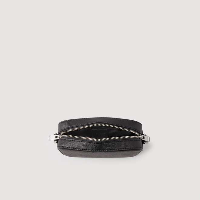 Small saffiano leather bag - Black