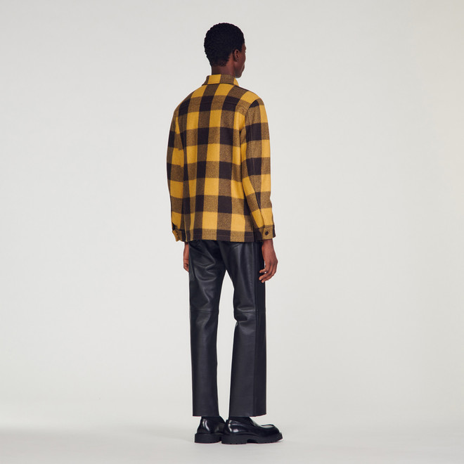 Checked wool jacket - Yellow