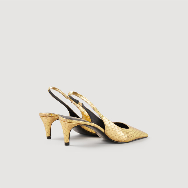 Slingback pumps - Gold