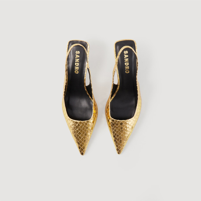 Slingback pumps - Gold