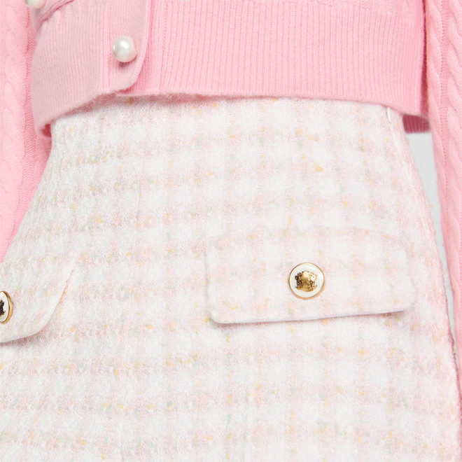 High rise tweed shorts - Pink