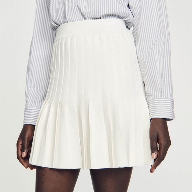 Pleated skirt - White
