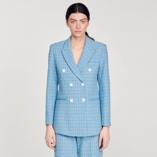 Tweed suit jacket - Blue