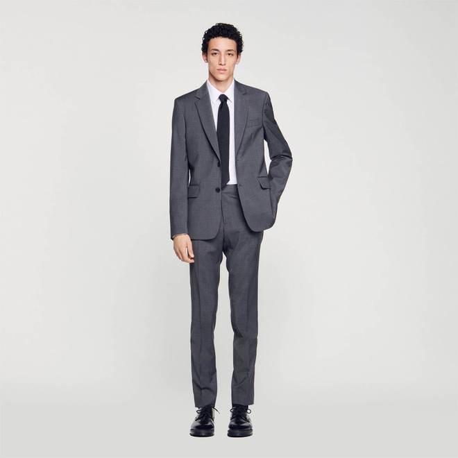 Classic wool suit jacket - Grey