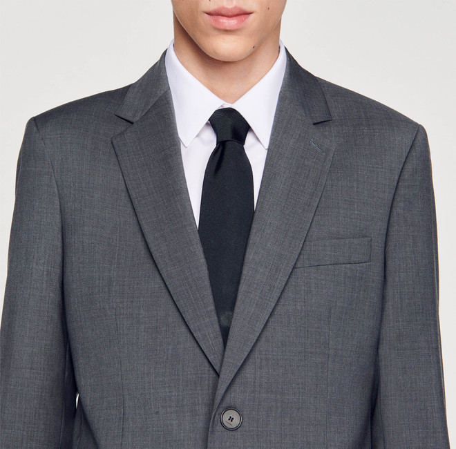 Classic wool suit jacket - Grey