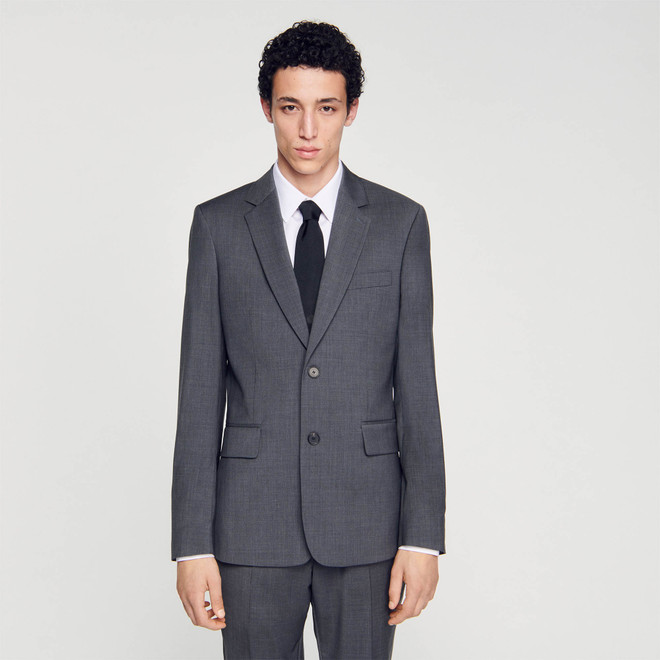 Classic wool suit jacket - Grey