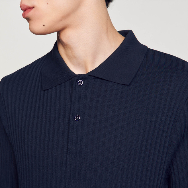 Cotton polo shirt - Navy