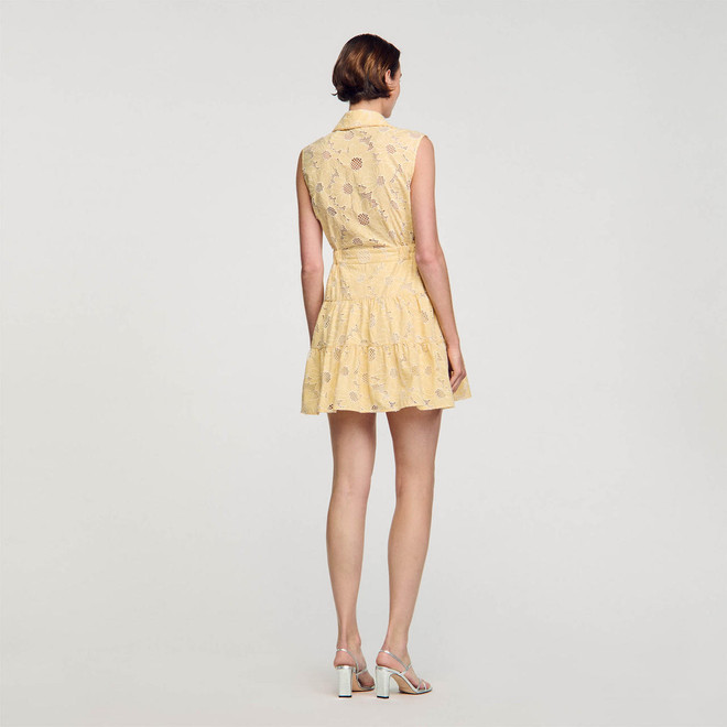 Sandro Floral lace dress - Yellow 