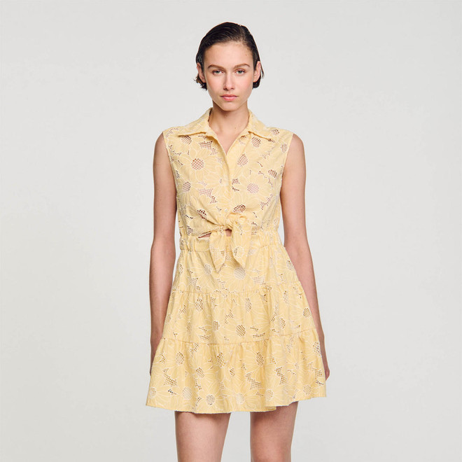 Sandro Floral lace dress - Yellow 