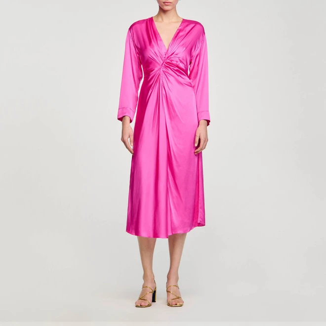 Draped maxi dress - Pink