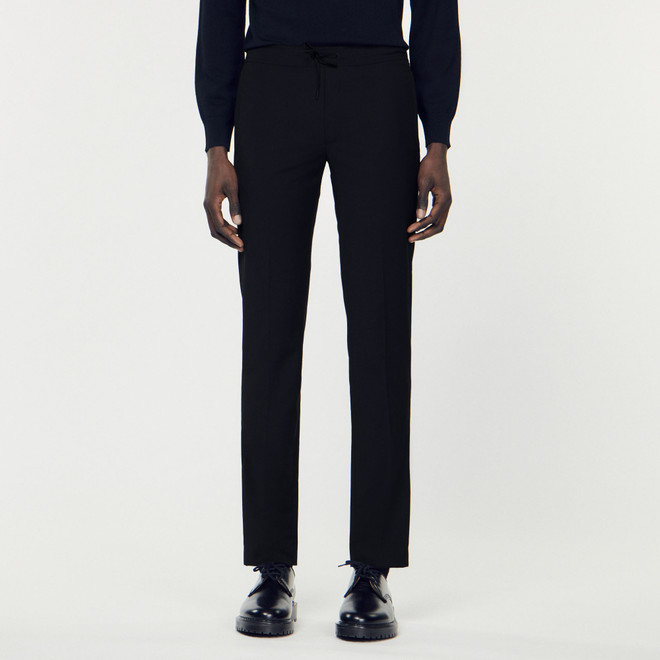 Trousers with elasticaed waist - Marine