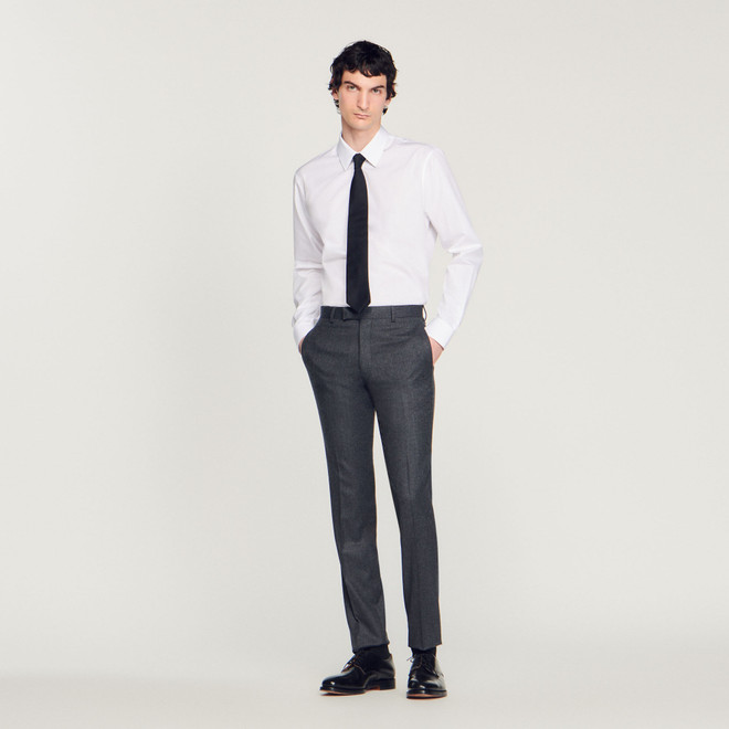 Flannel suit pants - Dark Grey