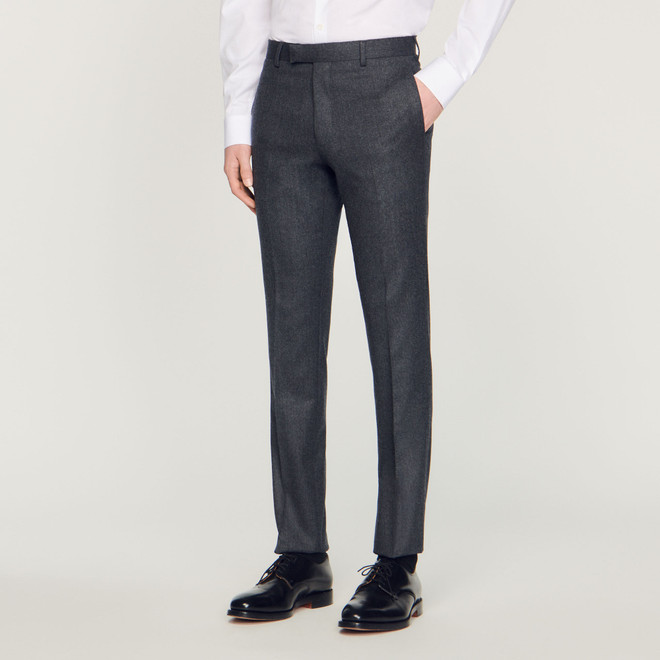 Flannel suit pants - Dark Grey