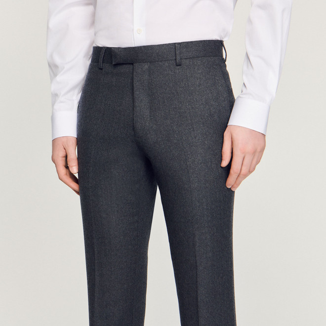 Flannel suit pants - Dark Grey