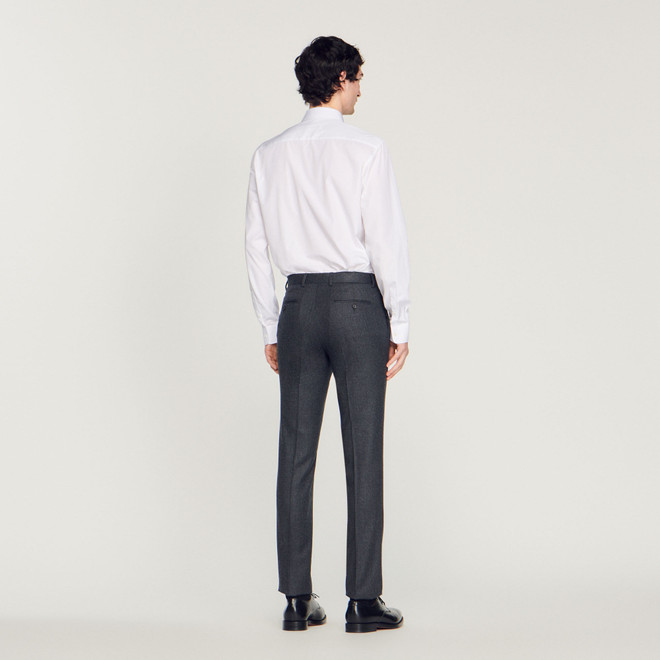 Flannel suit pants - Dark Grey