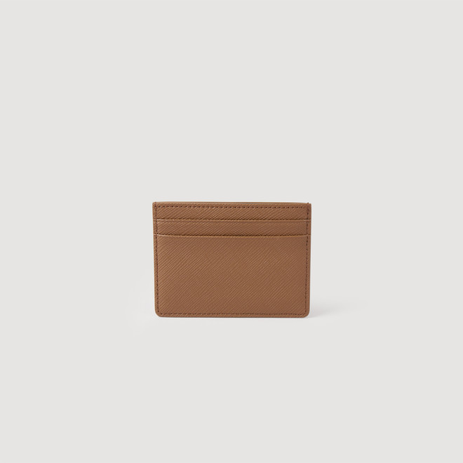 Leather card holder - Brown