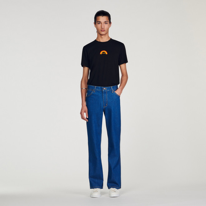 Sandro x Wrangler faded jeans - Blue