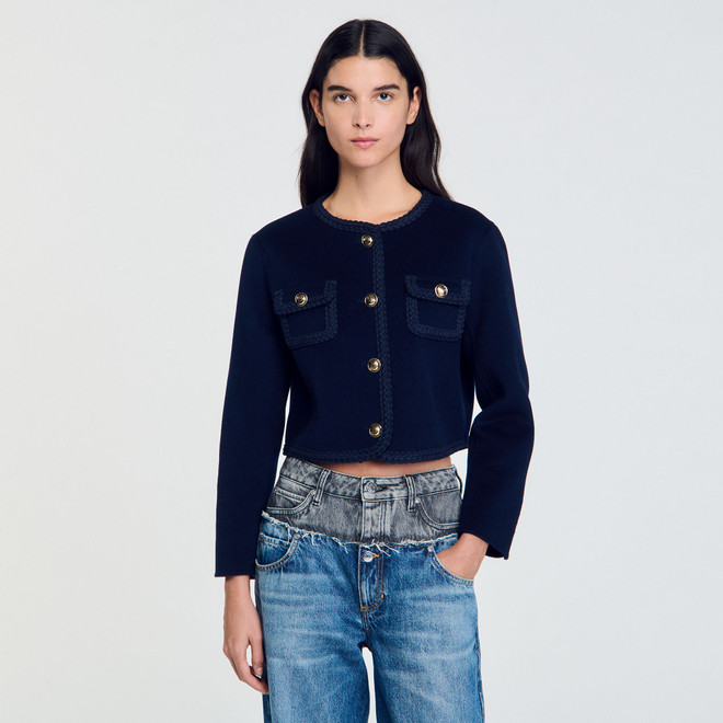 Short wool jacket - Navy