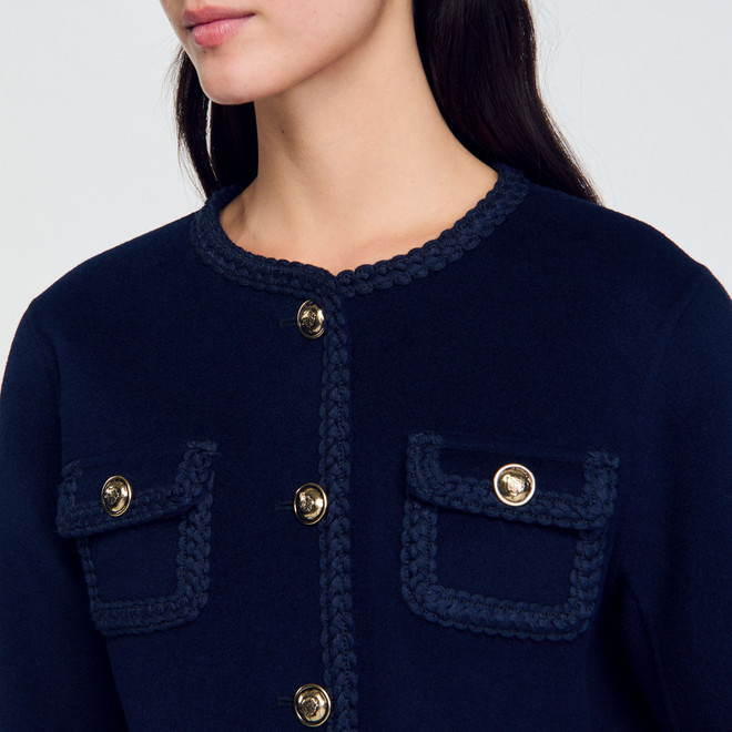 Short wool jacket - Navy