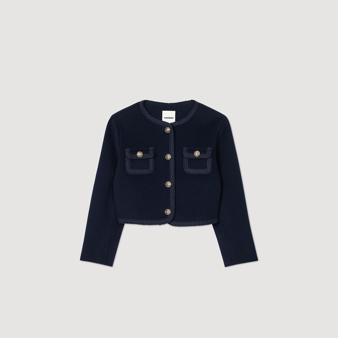 Short wool jacket - Navy