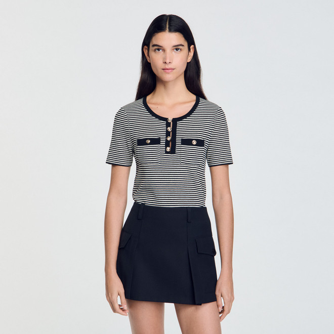 Striped jumper - Black