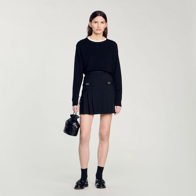 Wool blend jumper - Black