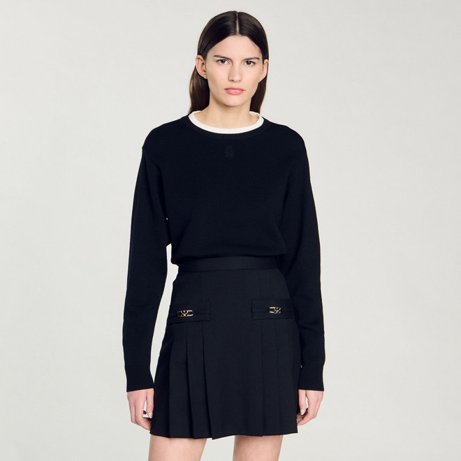 Wool blend jumper - Black