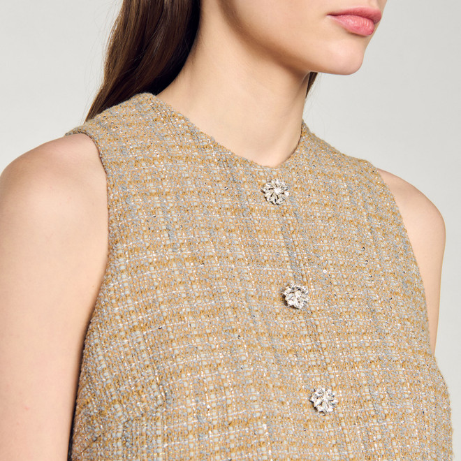 Tweed dress - Camel