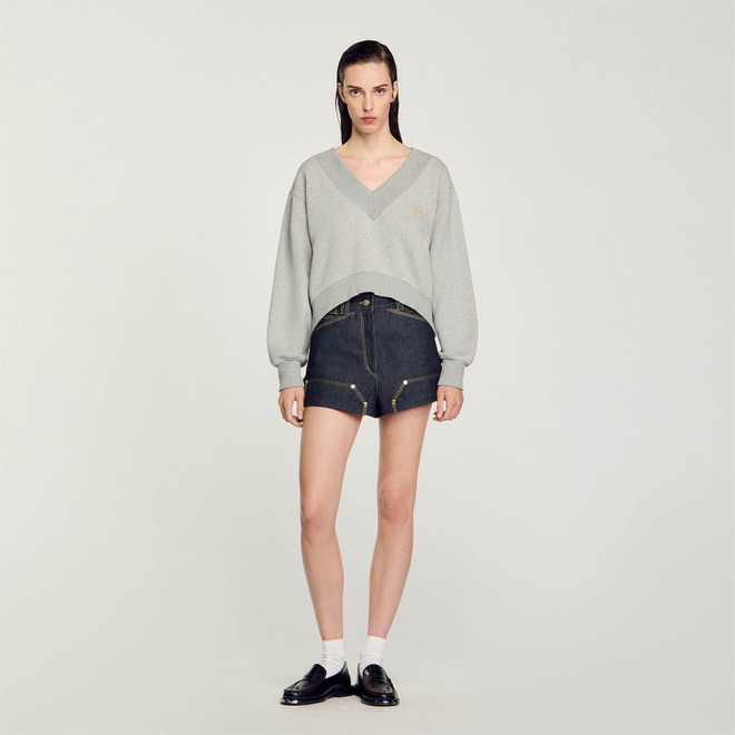 Cropped sweatshirt - Grey