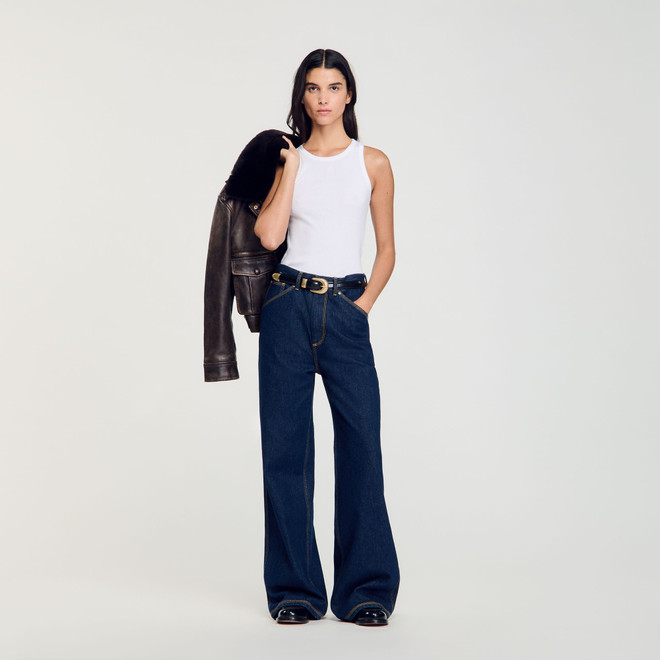 Wide leg flared jeans - Blue