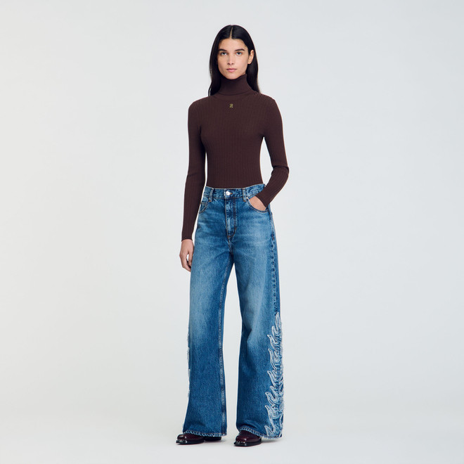 Flared Flame Jeans - Blue