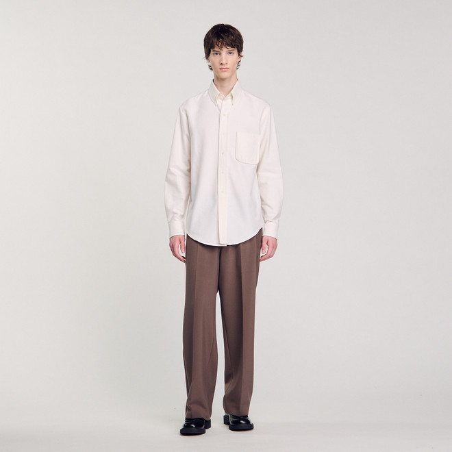 Oxford Flannel Shirt - White