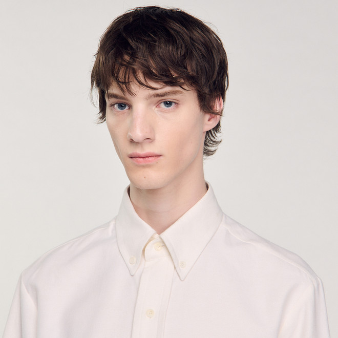 Oxford Flannel Shirt - White