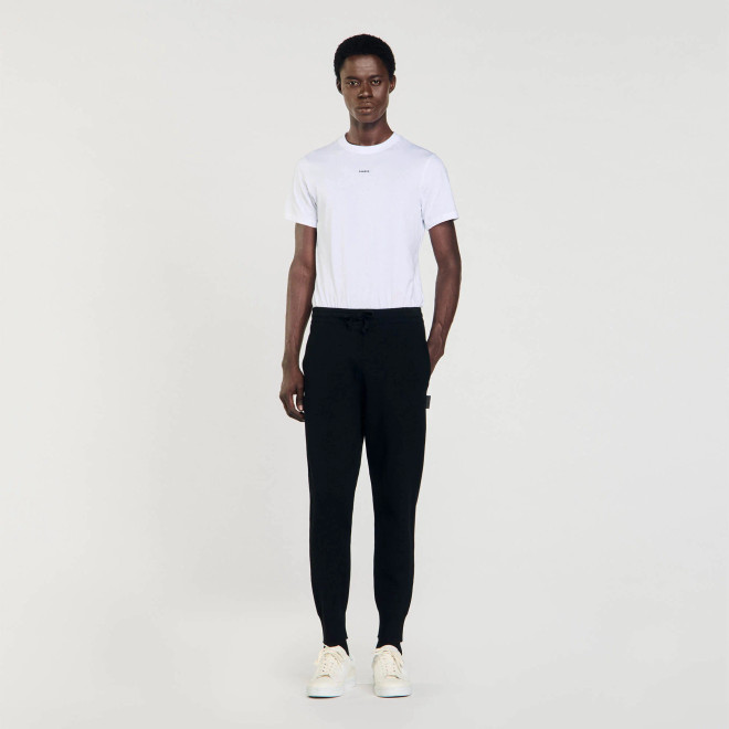 Knit Jogging Bottoms - Black