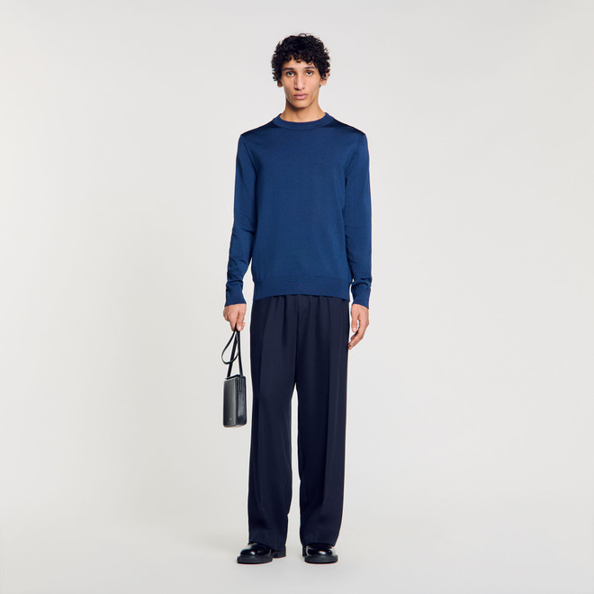 Fine knit sweater - Blue