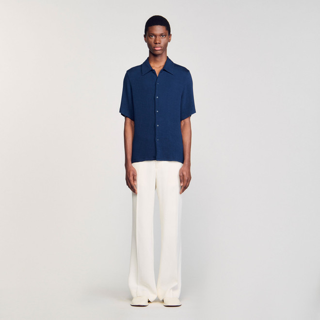 Crinkled shirt - Blue