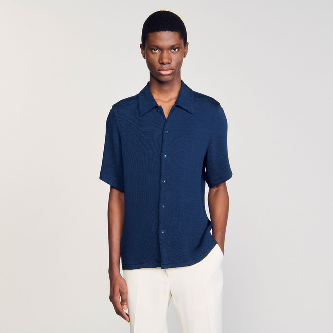 Crinkled shirt - Blue