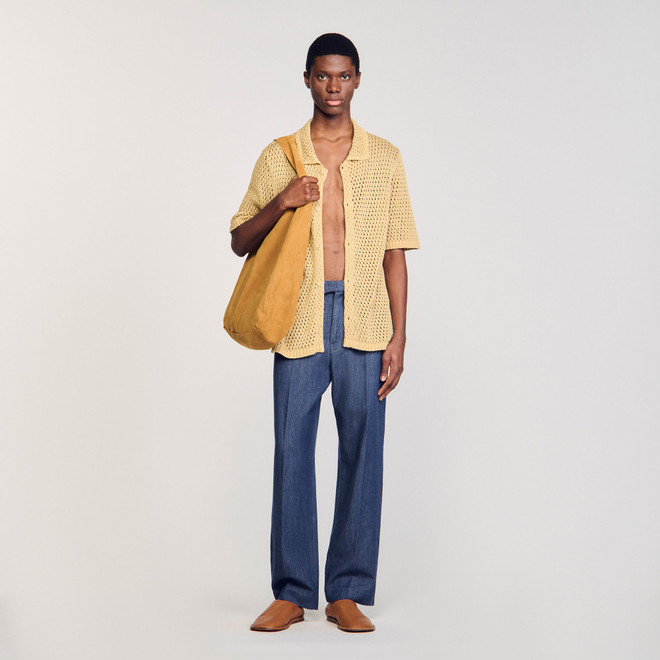 Crochet shirt - Brown