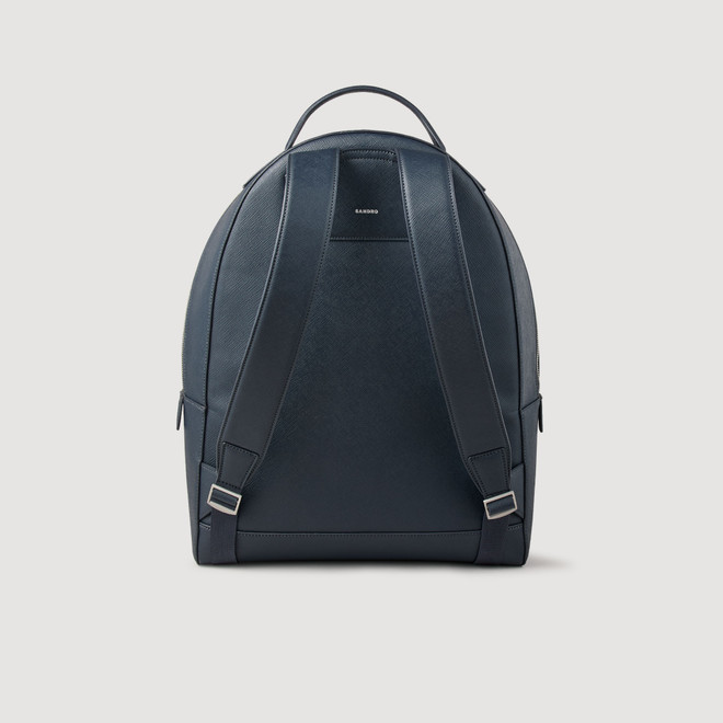 Reconstituted leather rucksack - Grey
