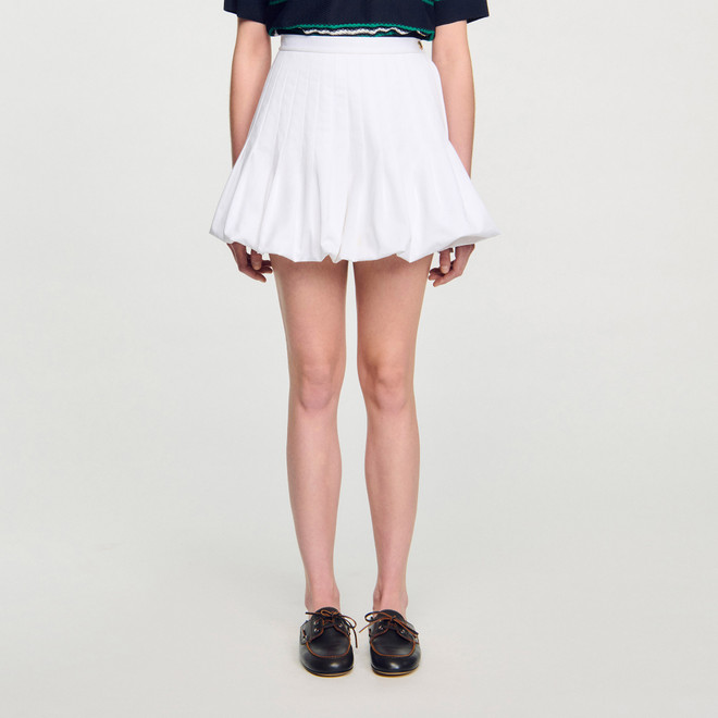 Short bubble skirt - White