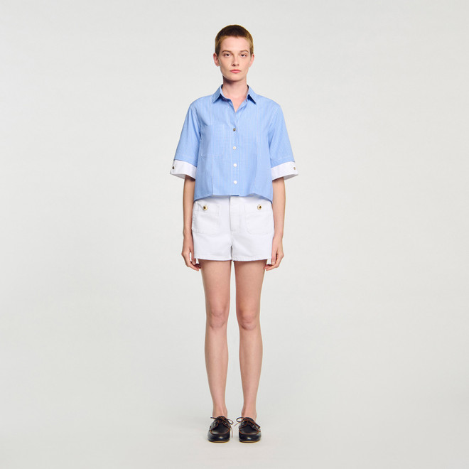 Denim shorts - White