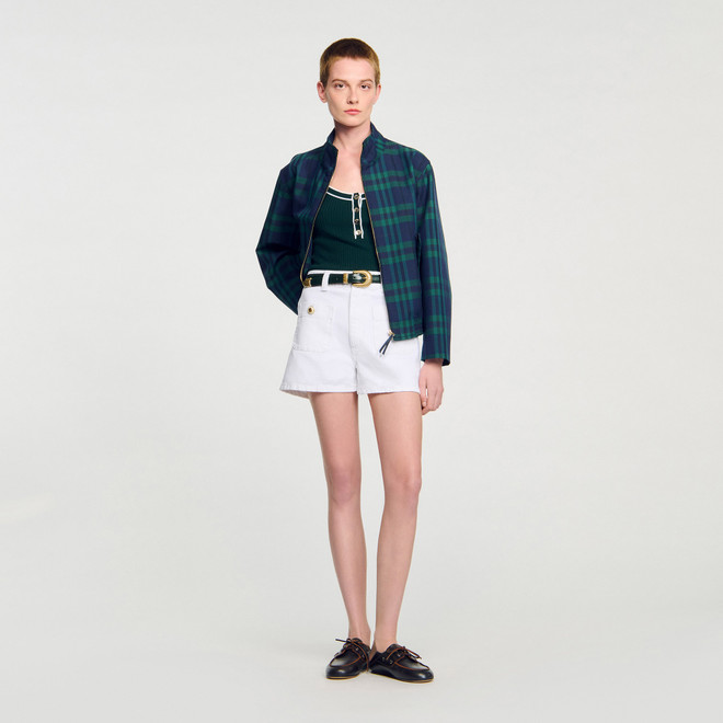 Two tone knit vest top - Green