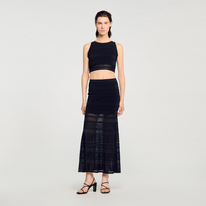 Sleeveless jumper - Black
