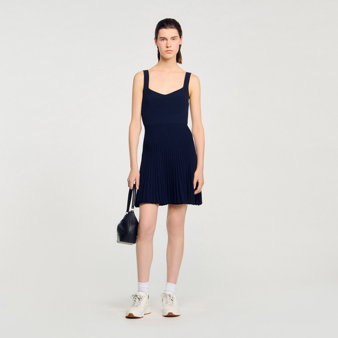 Short knit dress - Navy