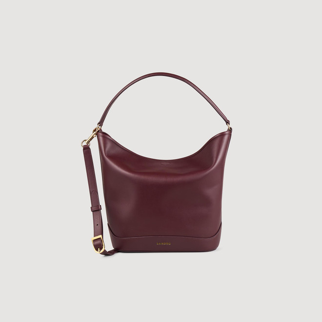 Leather bucket bag - Bordeaux