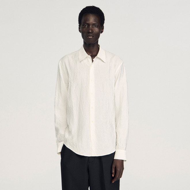 Crinkled effect shirt - White