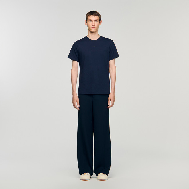 Cotton Tshirt with logo - Navy