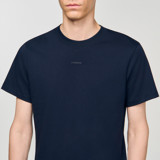 Cotton Tshirt with logo - Navy