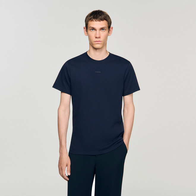 Cotton Tshirt with logo - Navy