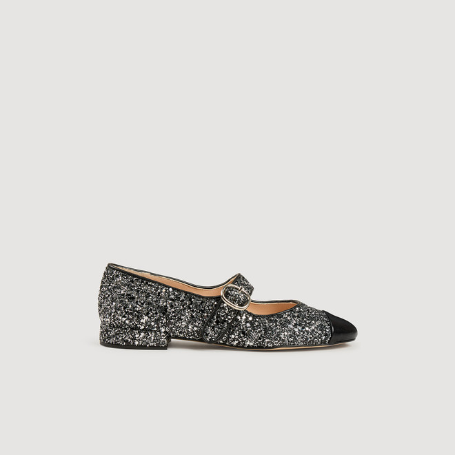Glitter ballet flats - Black